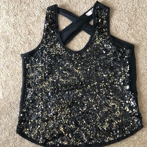 Nasty Gal bib sequin bib top